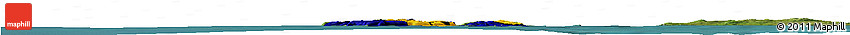 Flag Horizon Map of Saint Pierre and Miquelon, satellite outside, flag centered