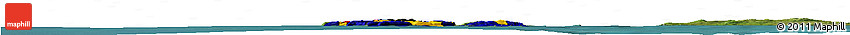 Flag Horizon Map of Saint Pierre and Miquelon, satellite outside, flag aligned to the middle