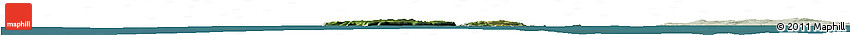 Satellite Horizon Map of Saint Pierre and Miquelon, lighten, land only