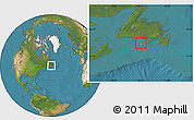 Blank Location Map of Saint Pierre and Miquelon, satellite outside