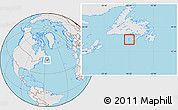Gray Location Map of Saint Pierre and Miquelon, lighten, desaturated, land only