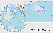 Gray Location Map of Saint Pierre and Miquelon, lighten, semi-desaturated, land only