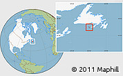 Savanna Style Location Map of Saint Pierre and Miquelon, highlighted continent