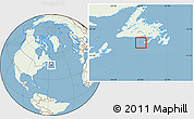 Savanna Style Location Map of Saint Pierre and Miquelon, lighten, land only