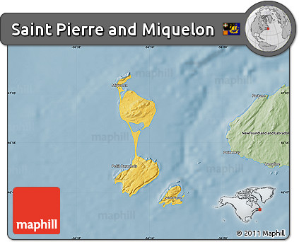 Savanna Style Map of Saint Pierre and Miquelon