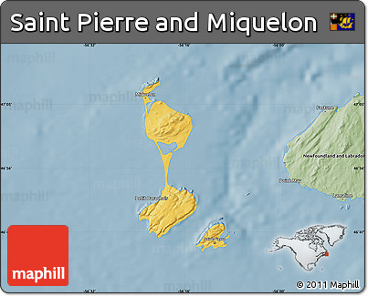 Savanna Style Map of Saint Pierre and Miquelon