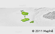 Physical Panoramic Map of Saint Pierre and Miquelon, lighten, desaturated