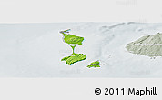 Physical Panoramic Map of Saint Pierre and Miquelon, lighten, semi-desaturated