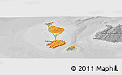 Political Panoramic Map of Saint Pierre and Miquelon, desaturated