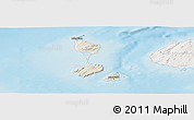 Shaded Relief Panoramic Map of Saint Pierre and Miquelon, lighten, land only
