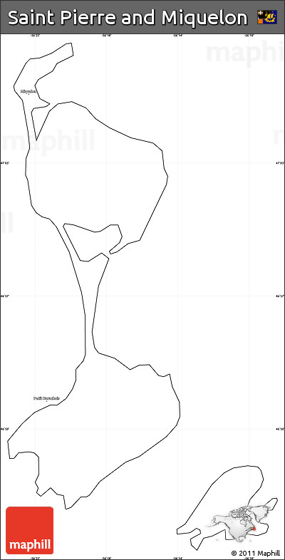 Blank Simple Map of Saint Pierre and Miquelon