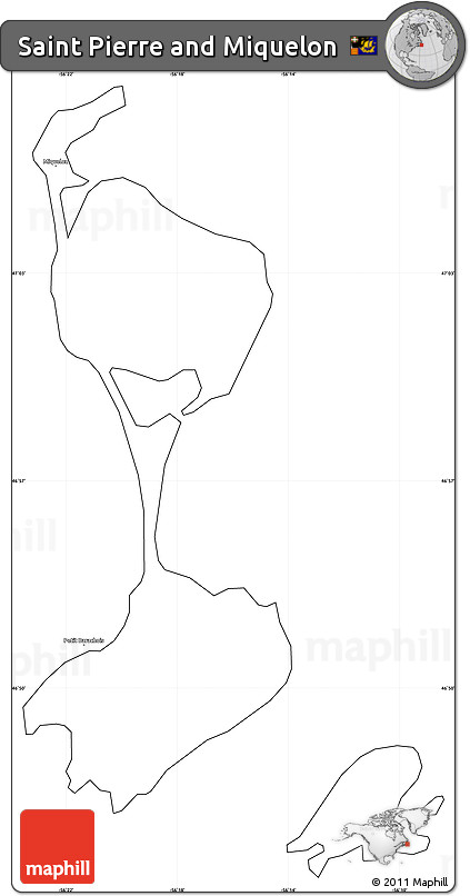 Blank Simple Map of Saint Pierre and Miquelon