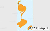 Political Simple Map of Saint Pierre and Miquelon, single color outside