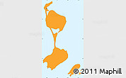 Political Shades Simple Map of Saint Pierre and Miquelon, single color outside