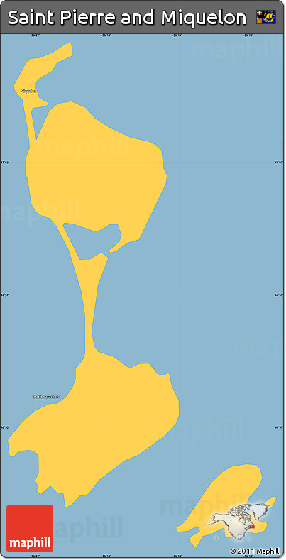 Savanna Style Simple Map of Saint Pierre and Miquelon