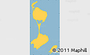 Savanna Style Simple Map of Saint Pierre and Miquelon, single color outside