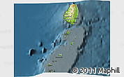 Physical 3D Map of Saint Vincent and the Grenadines, darken