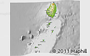 Physical 3D Map of Saint Vincent and the Grenadines, desaturated