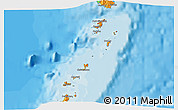 Political 3D Map of Grenadines