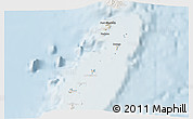 Shaded Relief 3D Map of Grenadines, lighten