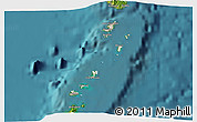 Shaded Relief 3D Map of Grenadines, satellite outside