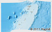 Shaded Relief 3D Map of Grenadines, single color outside