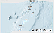 Silver Style 3D Map of Grenadines