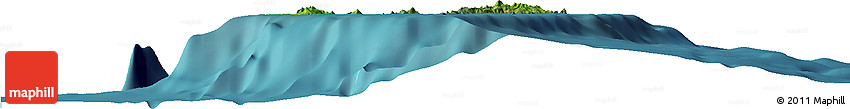 Satellite Horizon Map of Grenadines