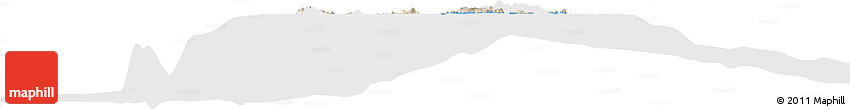 Shaded Relief Horizon Map of Grenadines, cropped outside
