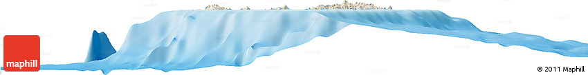 Shaded Relief Horizon Map of Grenadines