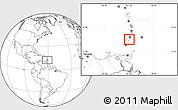 Blank Location Map of Grenadines, highlighted country