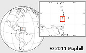 Blank Location Map of Grenadines