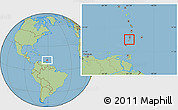 Savanna Style Location Map of Grenadines