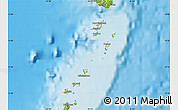 Shaded Relief Map of Grenadines, physical outside