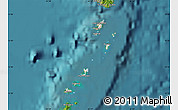 Shaded Relief Map of Grenadines, satellite outside