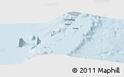 Gray Panoramic Map of Grenadines, single color outside