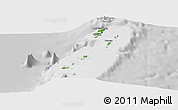 Physical Panoramic Map of Grenadines, lighten, desaturated