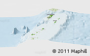 Physical Panoramic Map of Grenadines, lighten