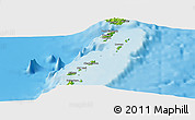 Physical Panoramic Map of Grenadines