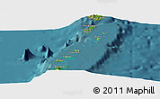 Physical Panoramic Map of Grenadines, satellite outside