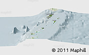 Satellite Panoramic Map of Grenadines, lighten