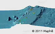 Satellite Panoramic Map of Grenadines, single color outside