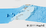 Shaded Relief Panoramic Map of Grenadines
