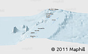 Silver Style Panoramic Map of Grenadines