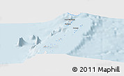 Silver Style Panoramic Map of Grenadines, single color outside