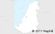 Silver Style Simple Map of Saint David