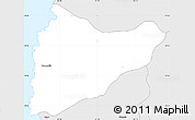 Silver Style Simple Map of Saint Patrick