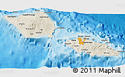 Shaded Relief 3D Map of Samoa, political shades outside