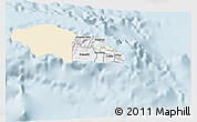 Classic Style 3D Map of Atua, single color outside