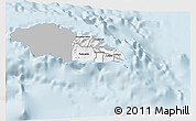 Gray 3D Map of Atua, single color outside